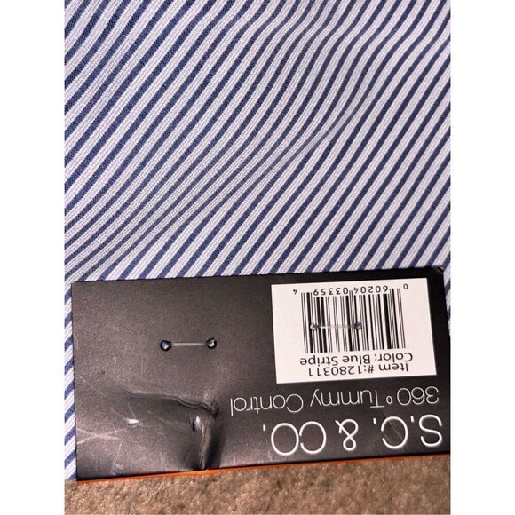 S.C. & CO. Blue Pinstripe Midi Skort - Picture 9 of 11